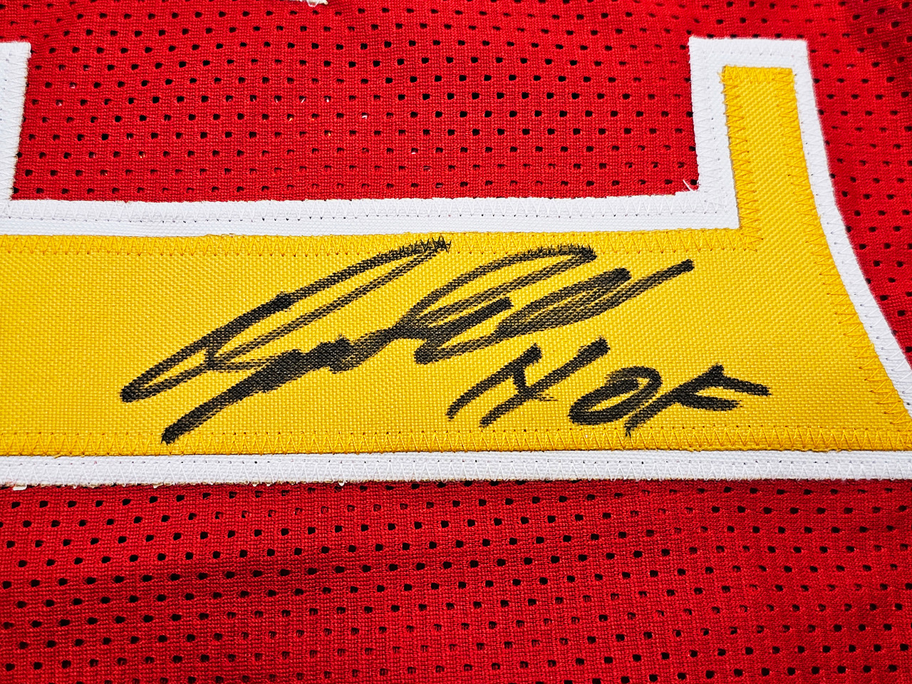 Atlanta Hawks Dominique Wilkins Autographed Red Jersey HOF JSA