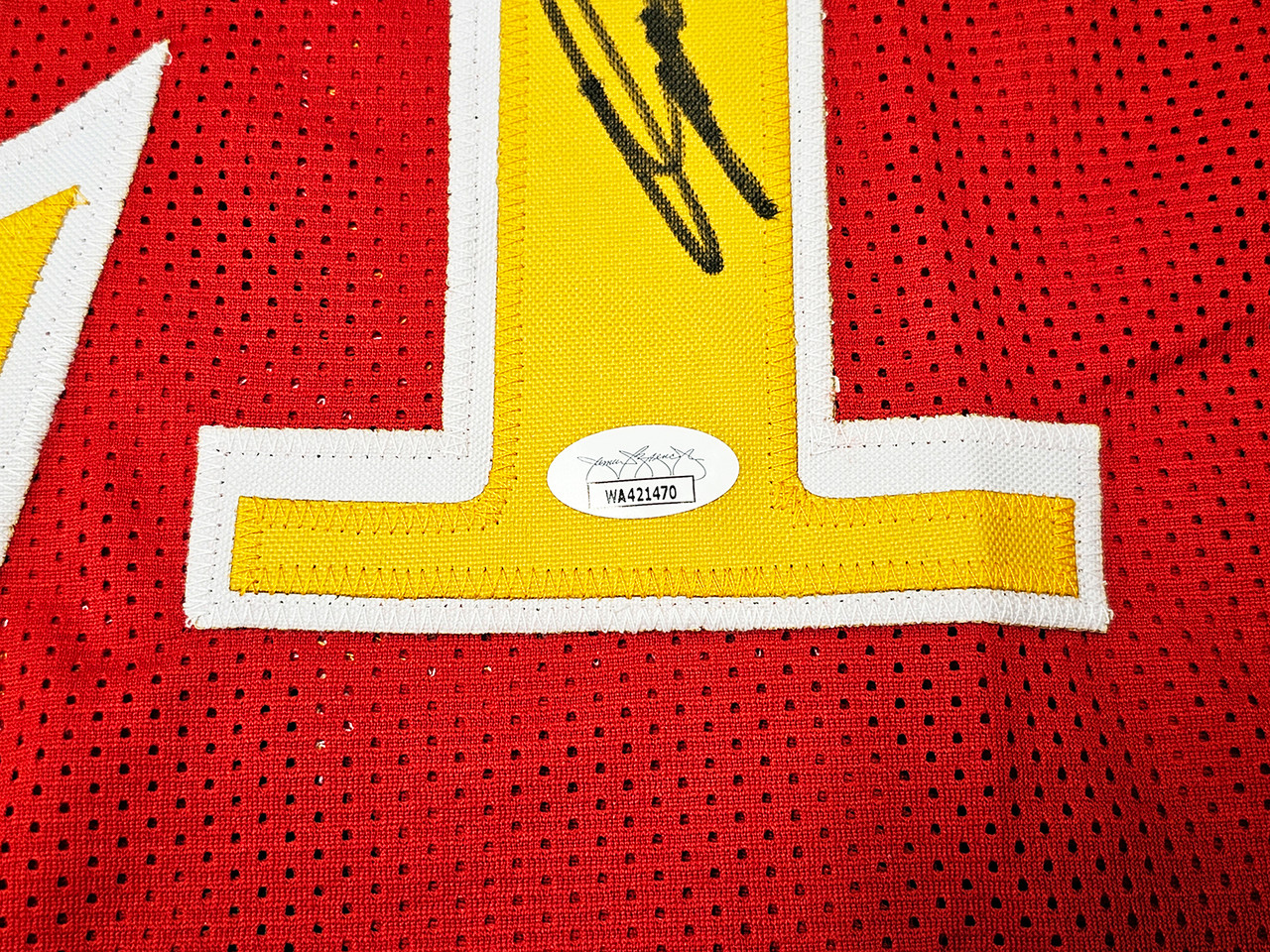 Dominique Wilkins Autographed Atlanta Hawks Red Custom Jersey Inscribed HOF  06