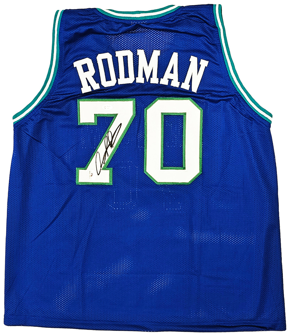 Dallas Mavericks Dennis Rodman Autographed Blue Jersey JSA Stock #215729 -  Mill Creek Sports