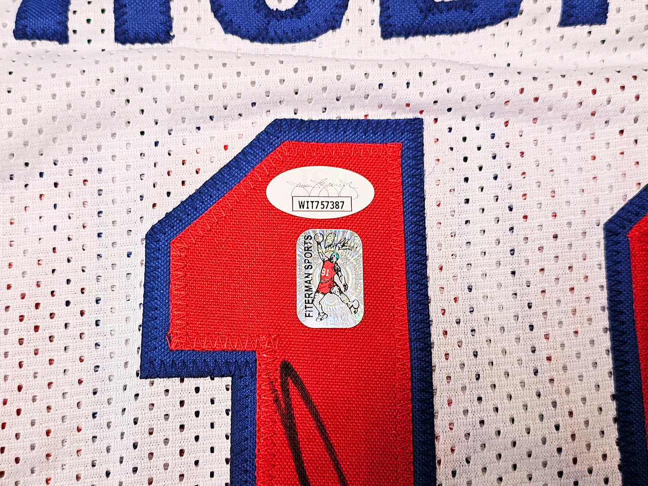 Detroit Pistons Dennis Rodman Autographed Pro Style Blue Jersey JSA  Authenticated - Tennzone Sports Memorabilia