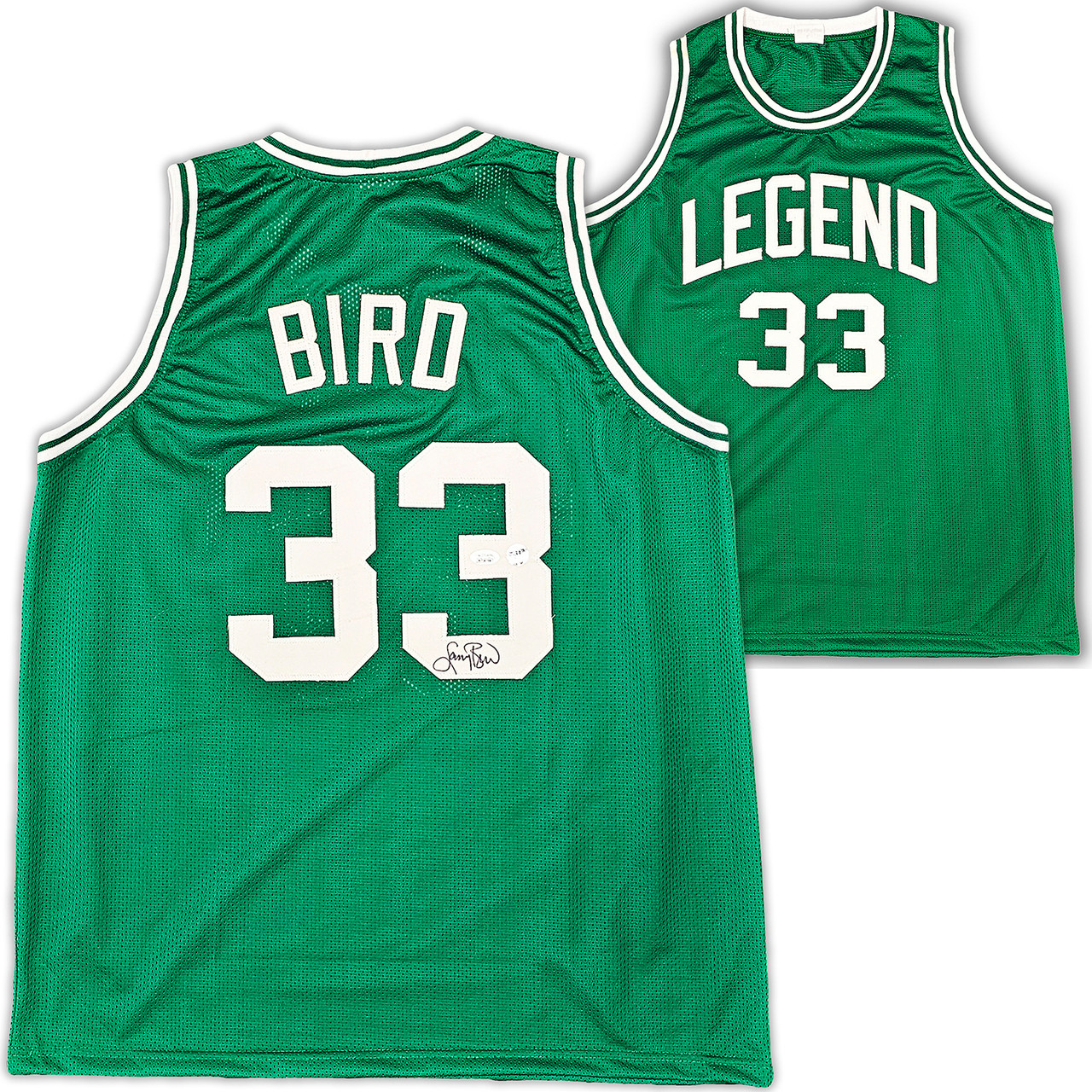 Larry Bird Boston Celtics Autographed Green Authentic Mitchell and Ness  Jersey