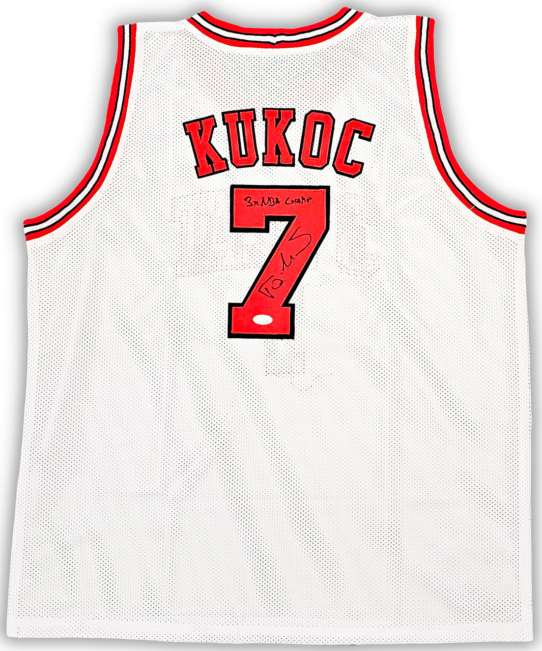 Toni Kukoc HOF 21 Signed Autographed White Custom Basketball Jersey