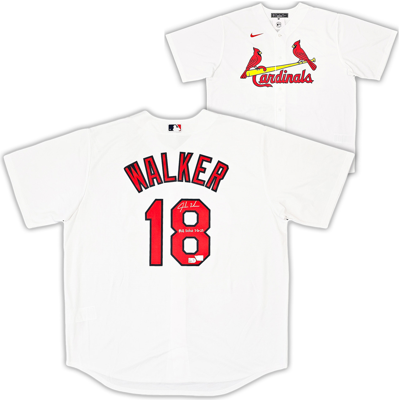 St. Louis Cardinals Jordan Walker Autographed White Nike Jersey Size XL  MLB Debut 3-30-23 Fanatics Holo Stock #215798 - Mill Creek Sports