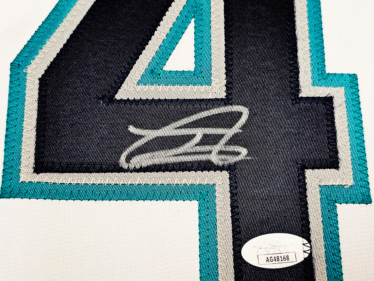 Seattle Mariners Julio Rodriguez Autographed White Jersey JSA