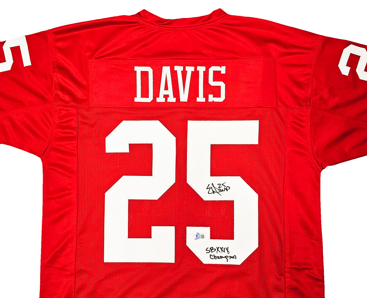 San Francisco 49ers Eric Davis Autographed Red Jersey 