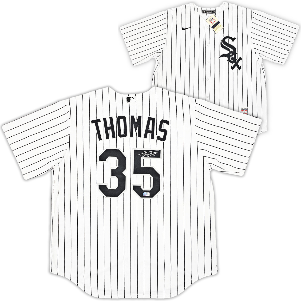 Chicago White Sox Frank Thomas Autographed White Nike Jersey Size XL  Beckett BAS Witness Stock #215873 - Mill Creek Sports