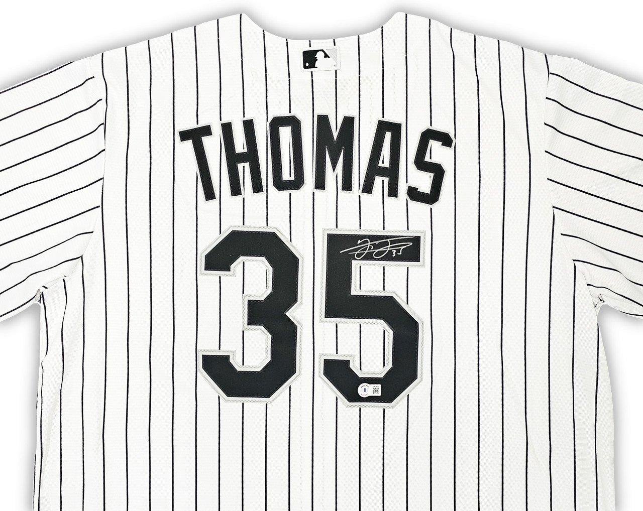 Chicago White Sox Frank Thomas Autographed White Nike Jersey Size XL  Beckett BAS Witness Stock #215873