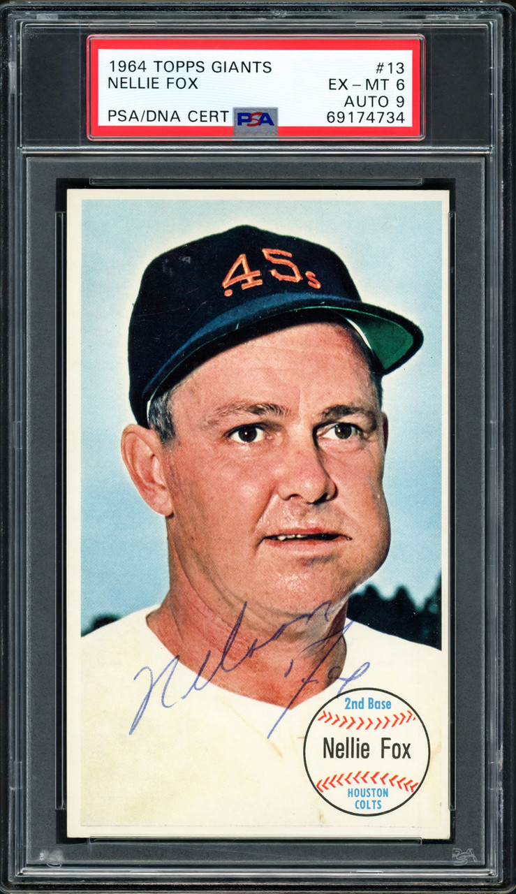  1964 Topps # 13 Nellie Fox Houston Colt 45s (Baseball Card)  NM/MT Colt 45s : Collectibles & Fine Art