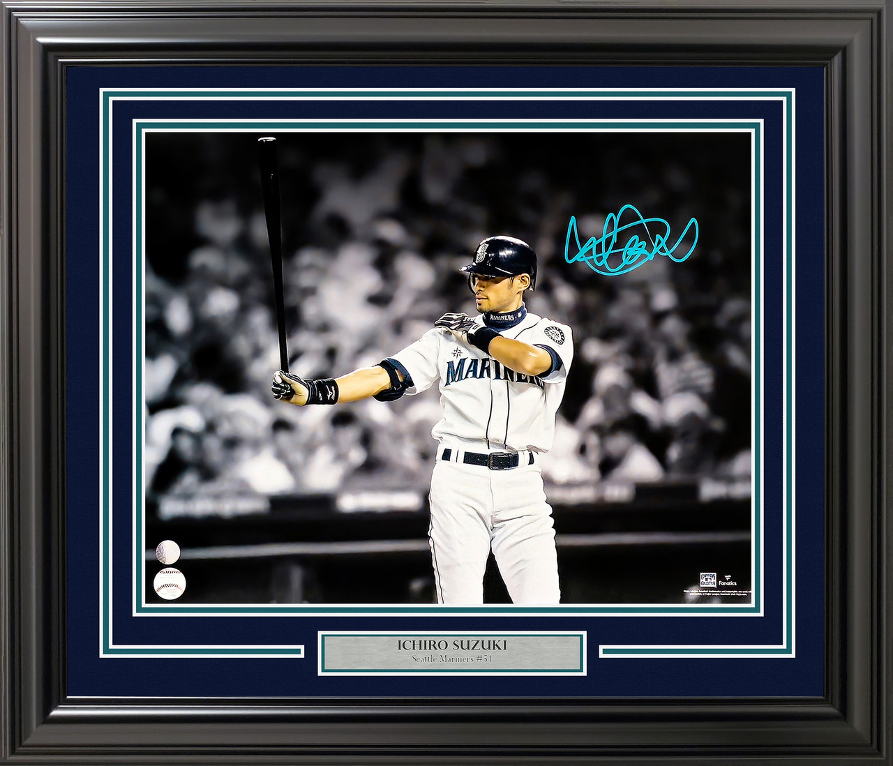 Ichiro Suzuki Seattle Mariners Fanatics Authentic Autographed Teal