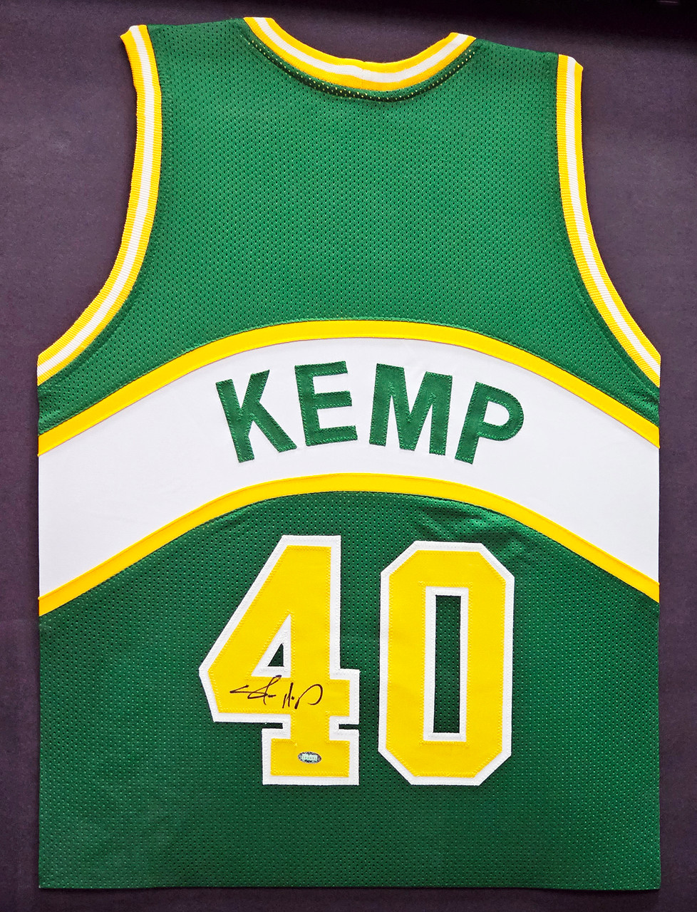 Shawn Kemp Framed Signed Jersey Beckett Autographed Signed Seattle  Supersonics