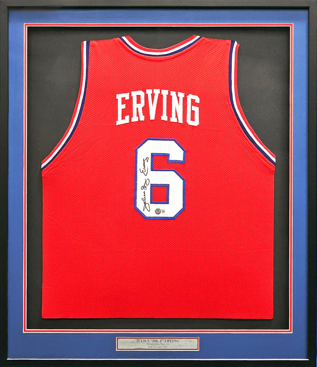 Julius Erving Autographed Philadelphia 76ers Mitchell Ness Jersey HOF