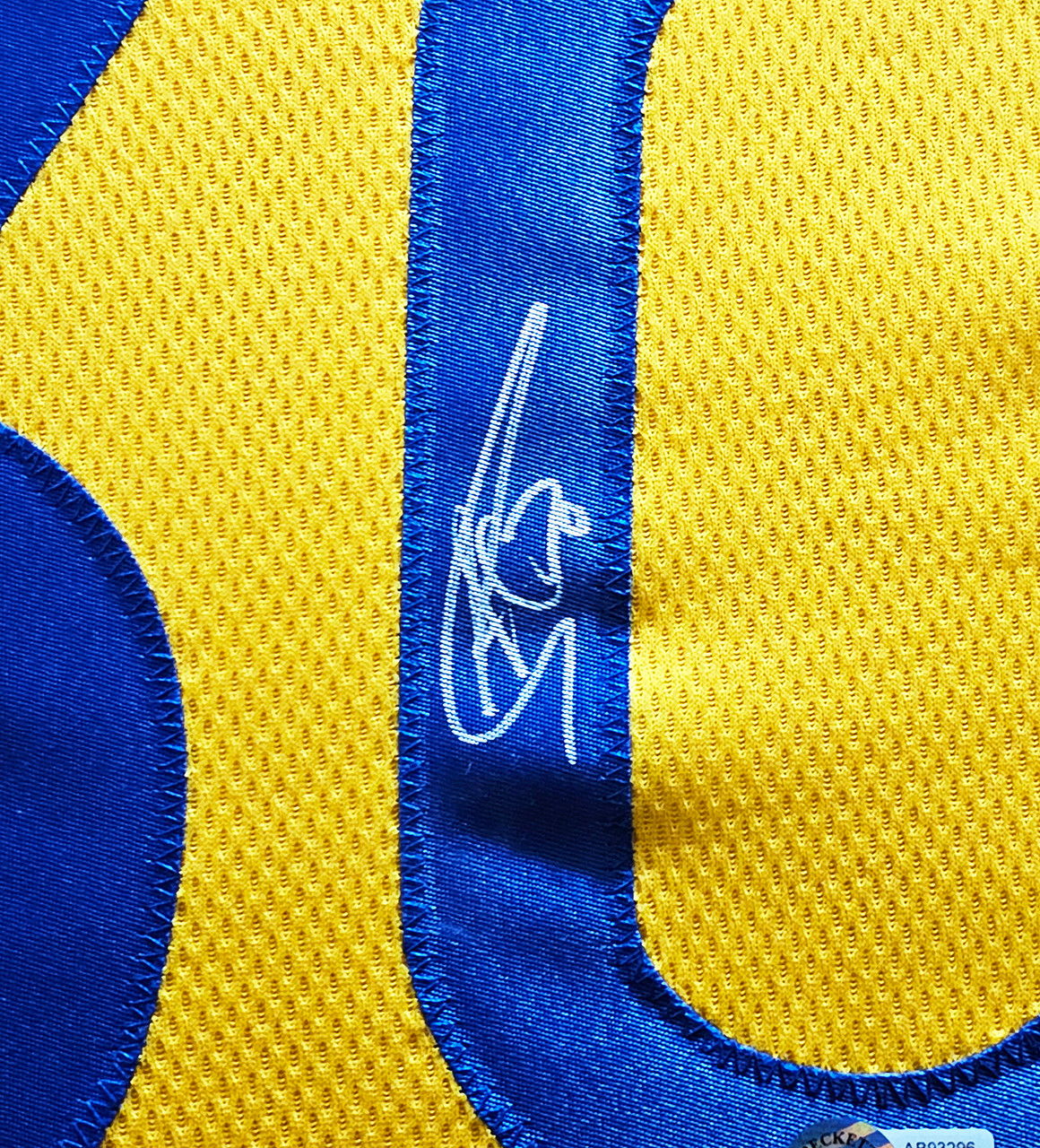 Stephen Curry Golden State Warriors Signed Yellow Basketball Jersey (B —  Ultimate Autographs