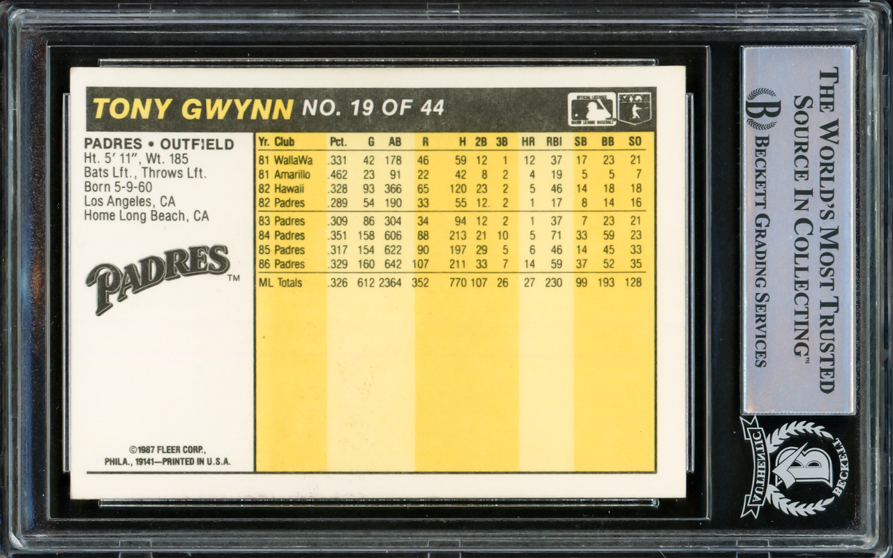 Tony Gwynn San Diego Padres Autographed Framed 17 x 19