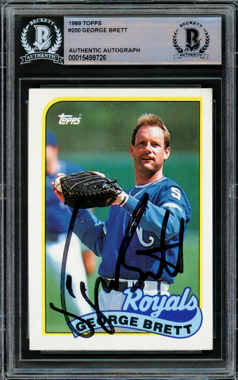 George Brett Autographed and Framed Blue Royals Jersey