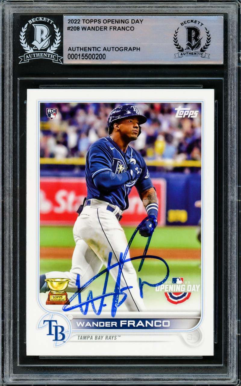 Wander Franco Autographed 2022 Topps Opening Day Rookie Card #208