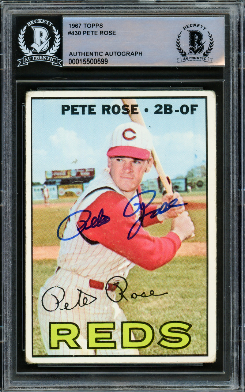 Pete Rose Autographed 1965 Topps Card #207 Cincinnati Reds