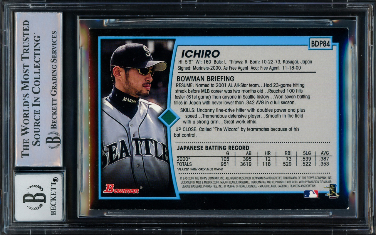 イチロー　マリナーズ殿堂入PSA8 ICHIRO topps ルーキーカード イチロー マリナーズ殿堂入PSA8 ICHIRO topps ルーキーカード イチロー