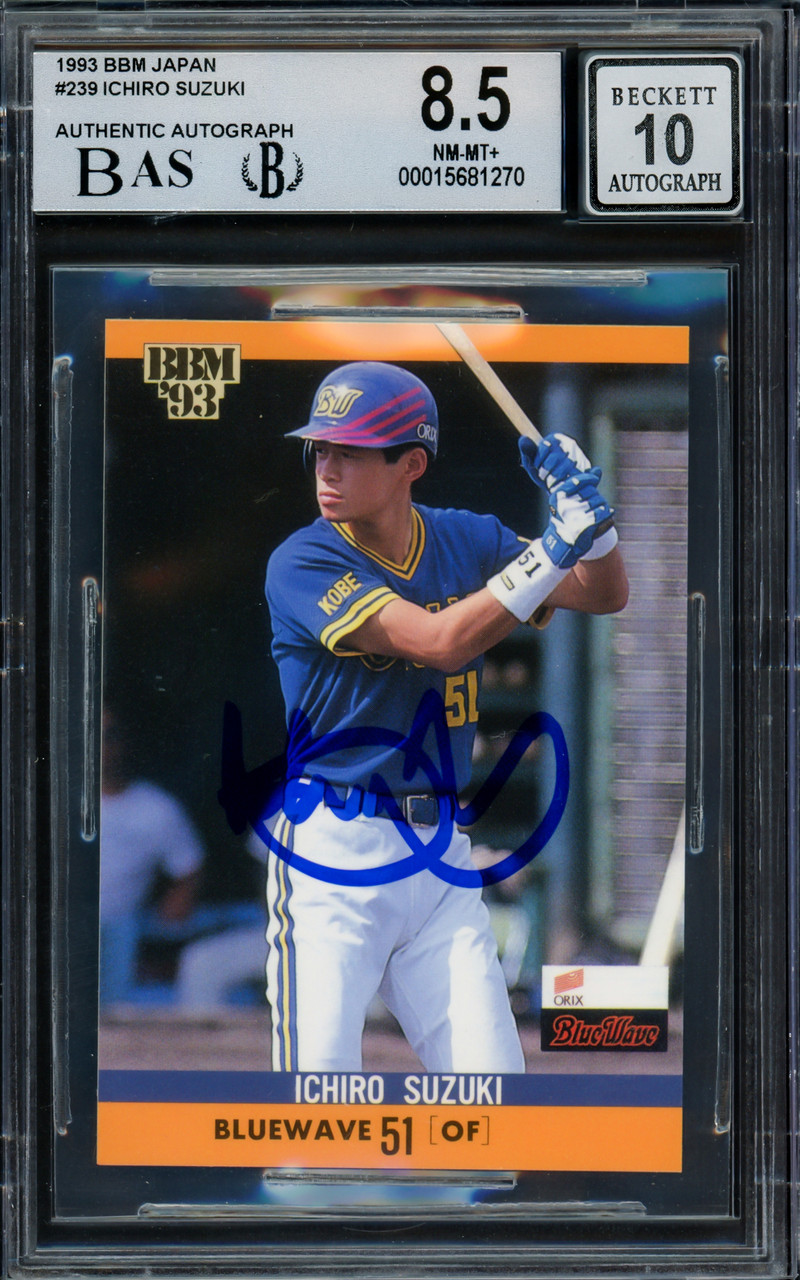 Ichiro Suzuki Autographed 1993 BBM Rookie Card #239 Seattle Mariners P — RSA