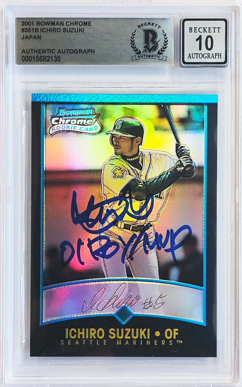 Ichiro Suzuki Autographed 2001 Bowman Chrome Refractor Japanese