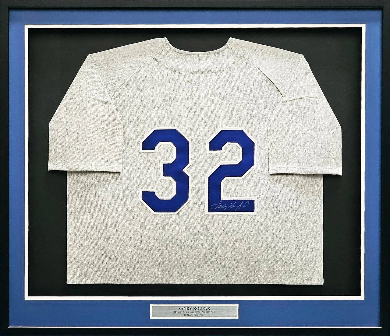 Brooklyn Dodgers Sandy Koufax Autographed Framed Grey Jersey Beckett BAS  #AB92289 - Mill Creek Sports