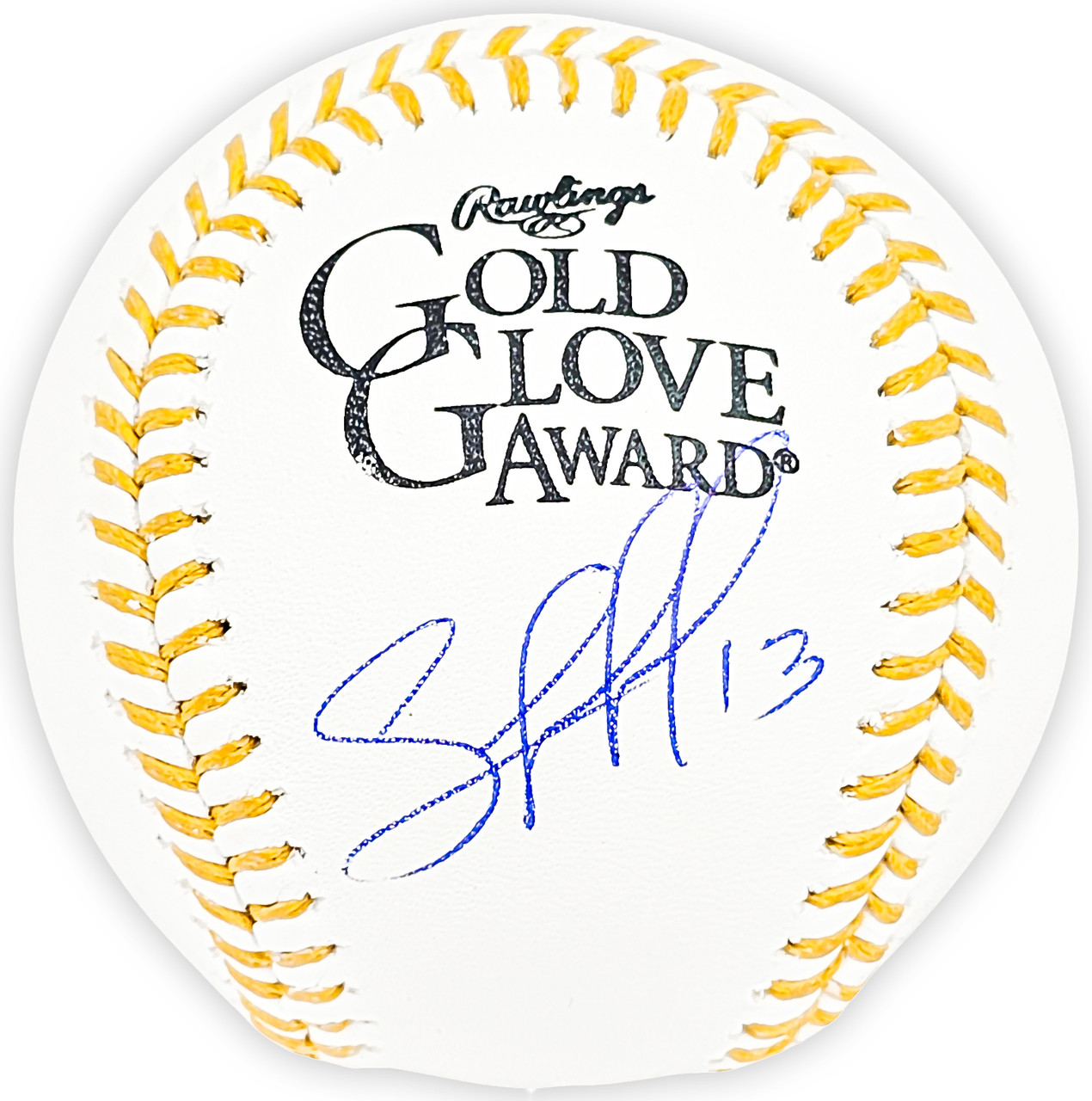 Salvador Perez Autographed Official 2015 World Series Logo Baseball Kansas  City Royals WS MVP 15 Beckett BAS Witness Stock #216046