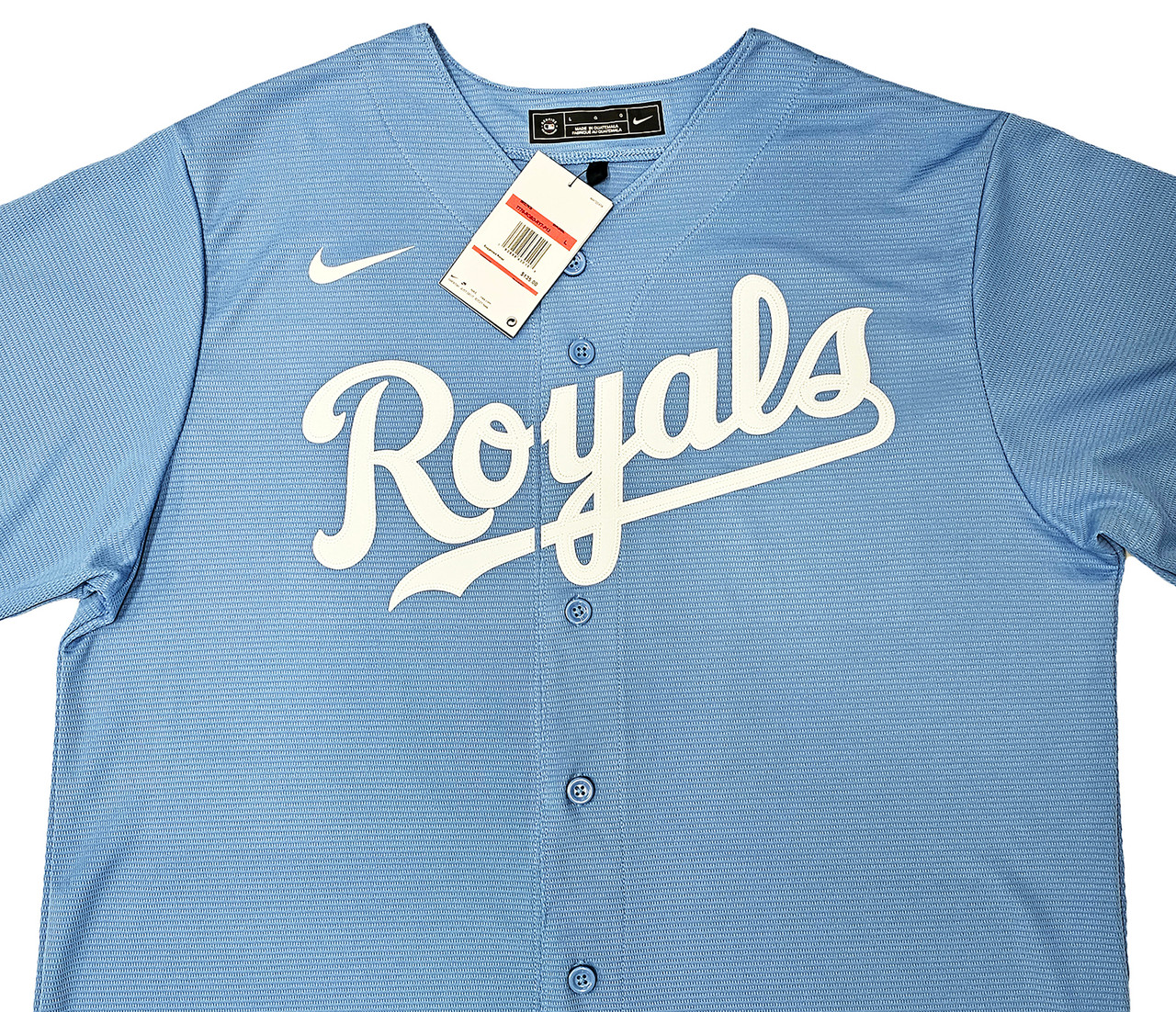 Kansas City Royals Salvador Perez Autographed Baby Blue Nike Jersey Size L  Beckett BAS Witness Stock #216049 - Mill Creek Sports