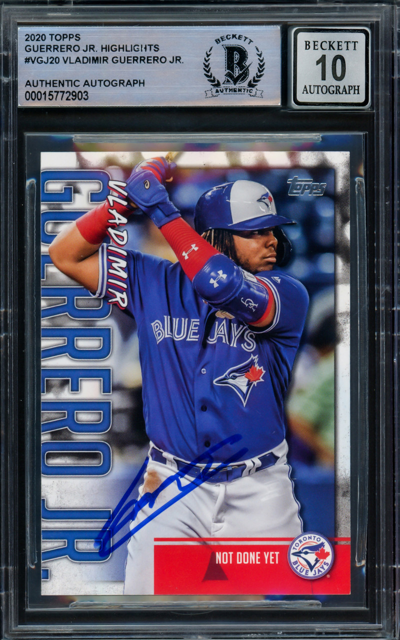 Vladimir Guerrero Jr. Autographed 2020 Topps Highlights Card #VGJ