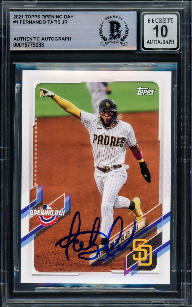 Fernando Tatis Jr. Autographed 2021 Topps Opening Day Card #1 San