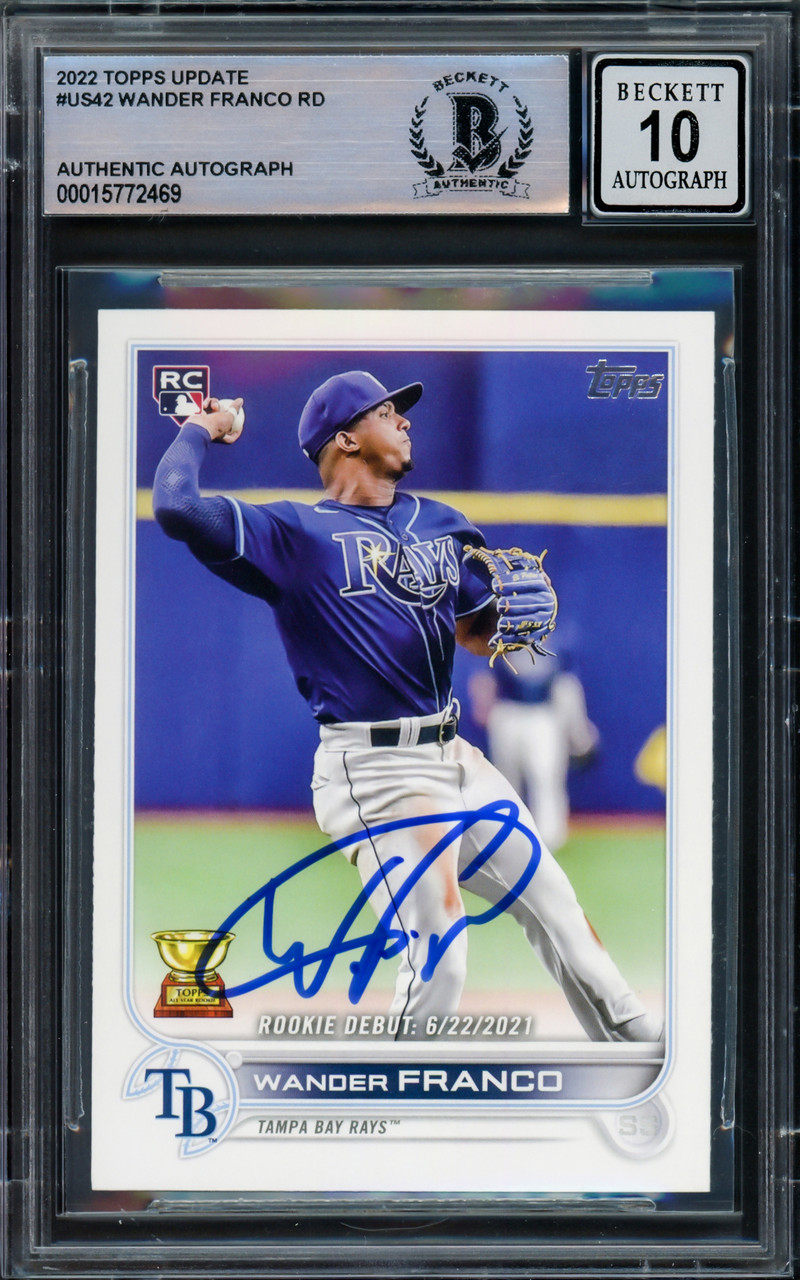特価!topps スーパースター wander Francoルーキーサインカード Wander Franco Autographed 2022 Topps Update Rookie Card