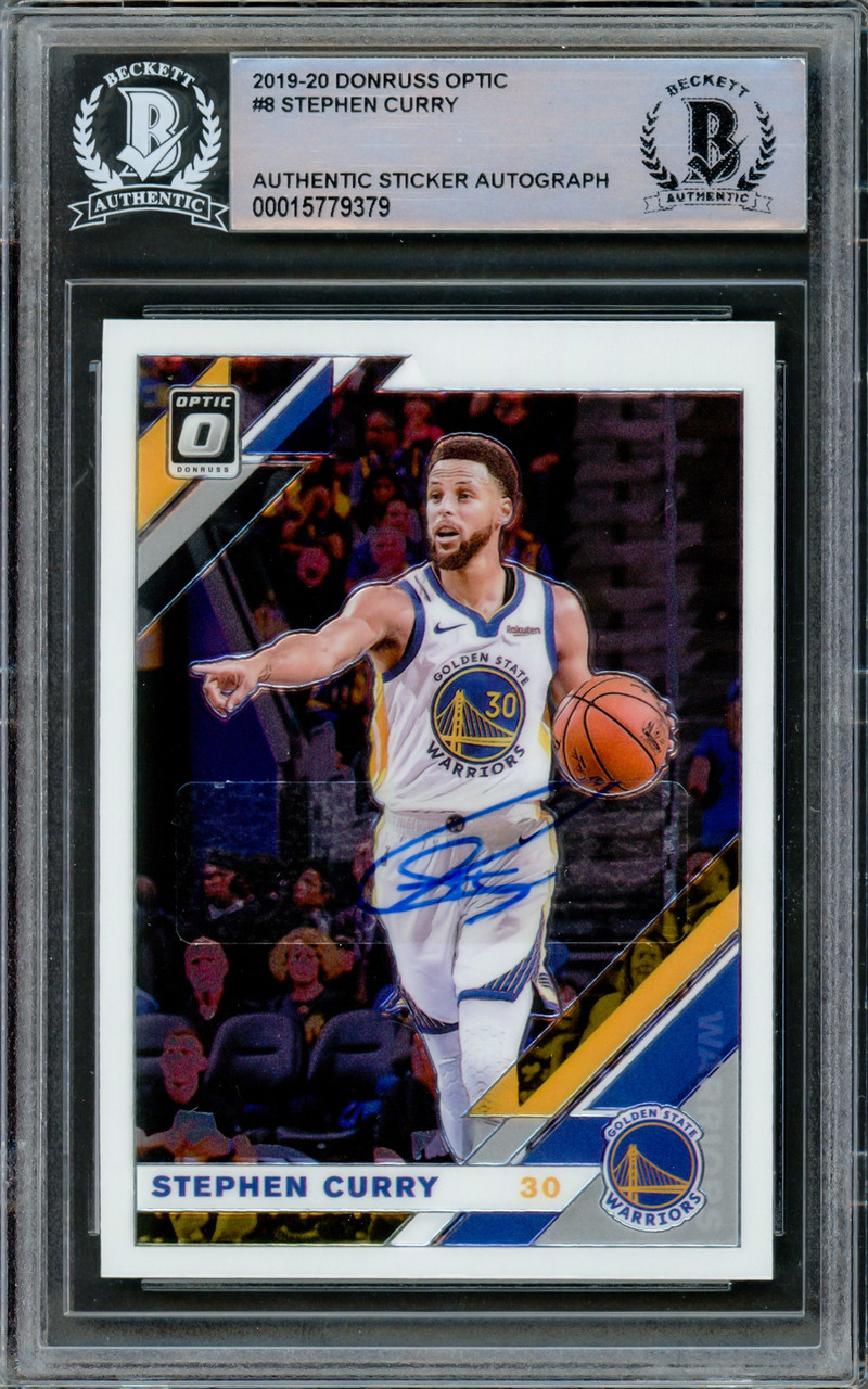Stephen Curry Autographed 2019-20 Donruss Optic Card #8