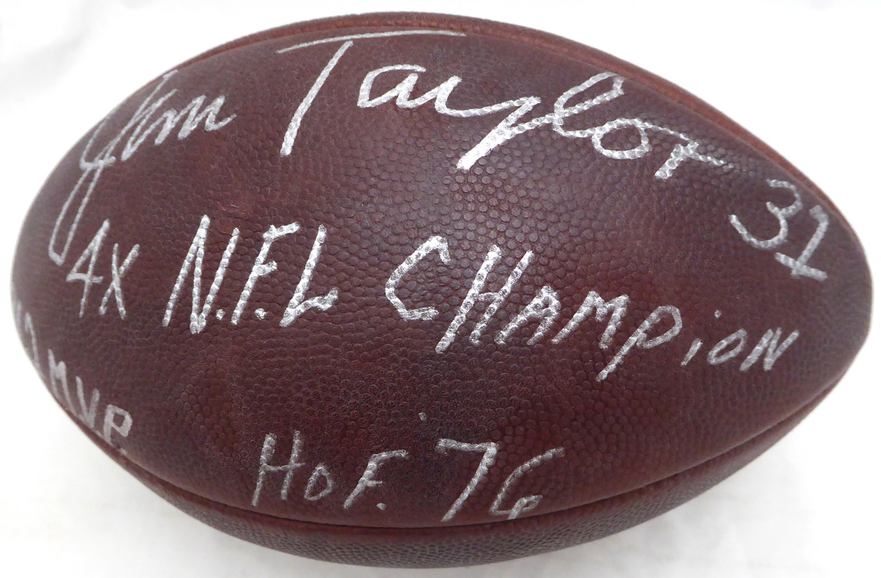 サイン入りフットボールセット 4個　認定証付　NFL アメフト Jim Taylor Autographed NFL Leather Football Green Bay Packers 