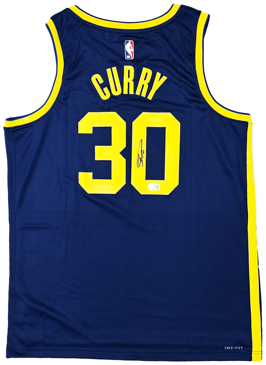 Golden State Warriors Stephen Curry Autographed Blue Nike NBA 75th  Anniversary Icon Edition Jersey Size 56 Beckett BAS QR