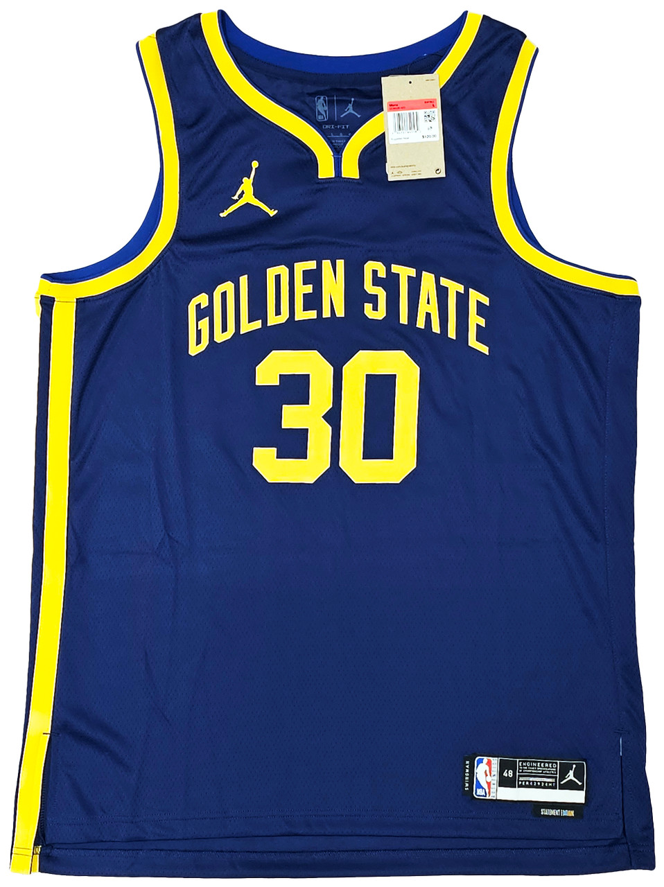 Golden State Warriors Stephen Curry Autographed Blue Nike Icon Edition  Jersey Size 48 Beckett BAS QR