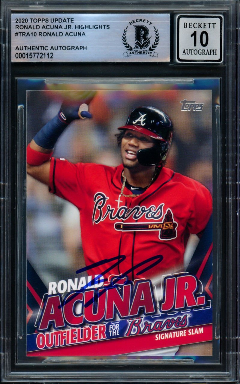 Ronald Acuna Jr. Autographed 2020 Topps Update Highlights Card