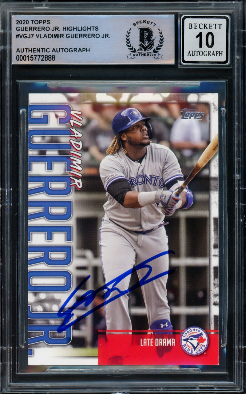 Vladimir Guerrero Jr. Autographed 2020 Topps Highlights Card #VGJ-7 Toronto  Blue Jays Auto Grade Gem Mint 10 Beckett BAS #15772888 - Mill Creek Sports