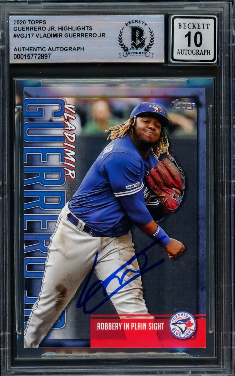 Vladimir Guerrero Jr. Autographed 2020 Topps Highlights Card #VGJ-7 Toronto  Blue Jays Auto Grade Gem Mint 10 Beckett BAS #15772888 - Mill Creek Sports