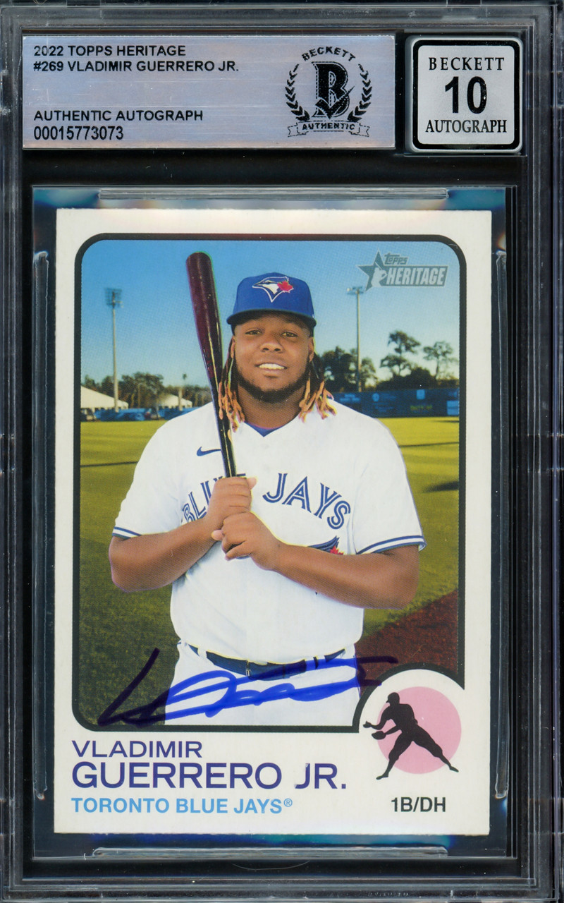 Vladimir Guerrero Jr. Autographed 2022 Topps Jersey Number Card #JNM-VG  Toronto Blue Jays Auto Grade Gem Mint 10 With Relic Beckett BAS Stock  #218661 - Mill Creek Sports