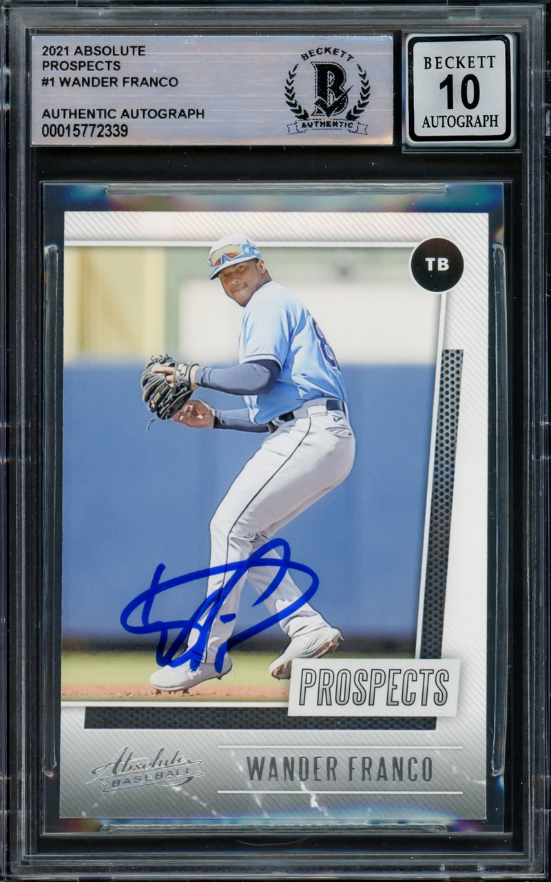 Wander Franco Autographed 2021 Panini Absolute Prospects