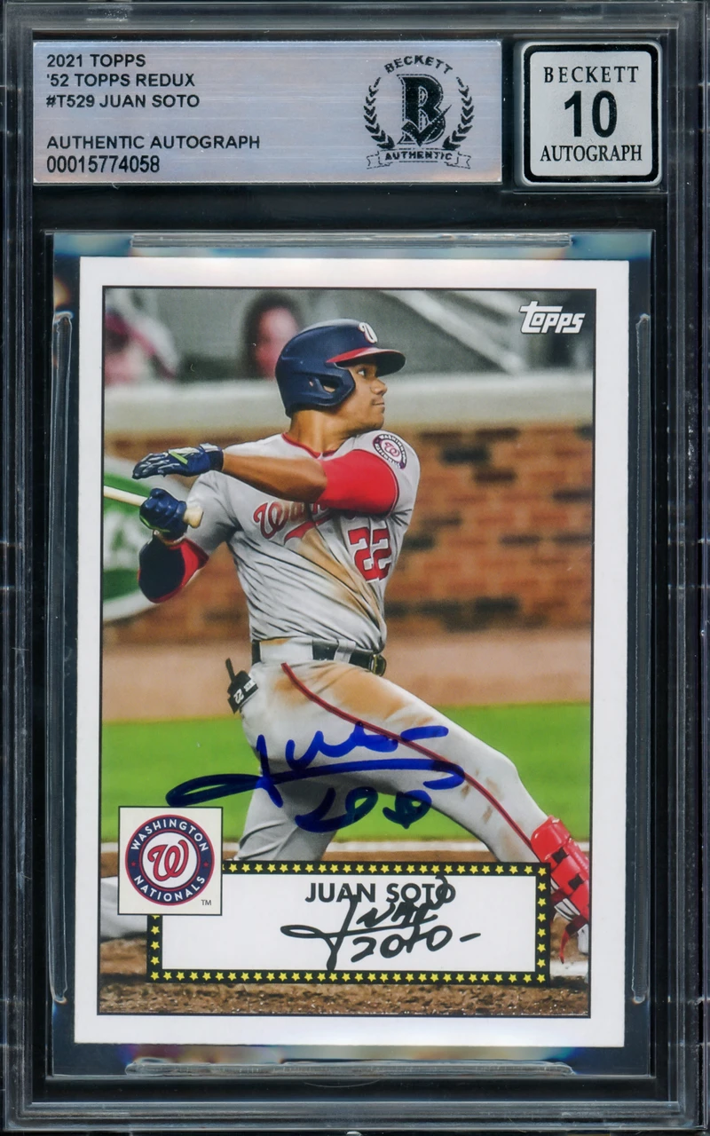 Juan Soto Autographed 2021 Topps 1952 Redux Card #T52-9 New York 
