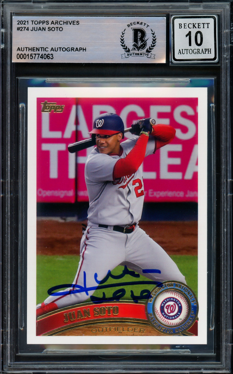 Juan Soto Autographed 2021 Topps Archives Card #274 Washington Nationals  Auto Grade Gem Mint 10 Beckett BAS #15774063 - Mill Creek Sports