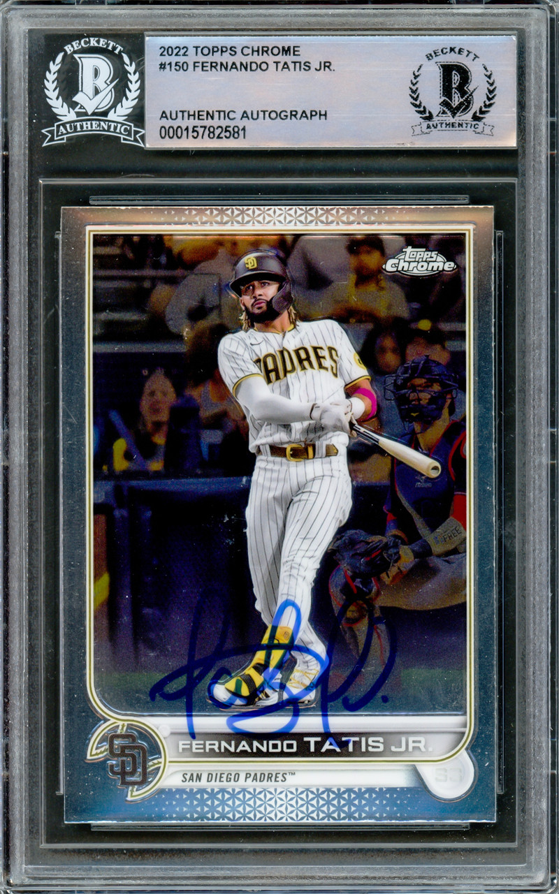 Fernando Tatis Jr. Autographed 2022 Topps Chrome Card #150 San Diego Padres  Beckett BAS #15782581