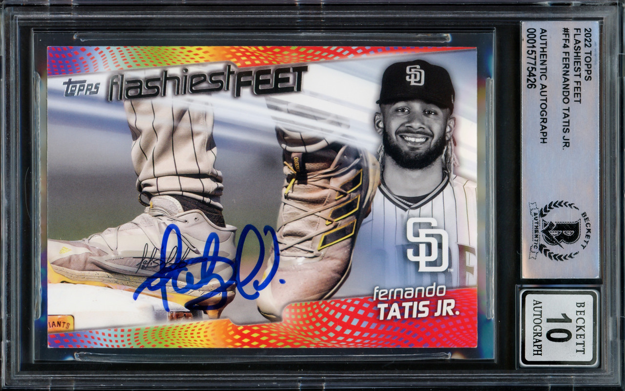 Autographed San Diego Padres Fernando Tatis Jr. Topps Gray