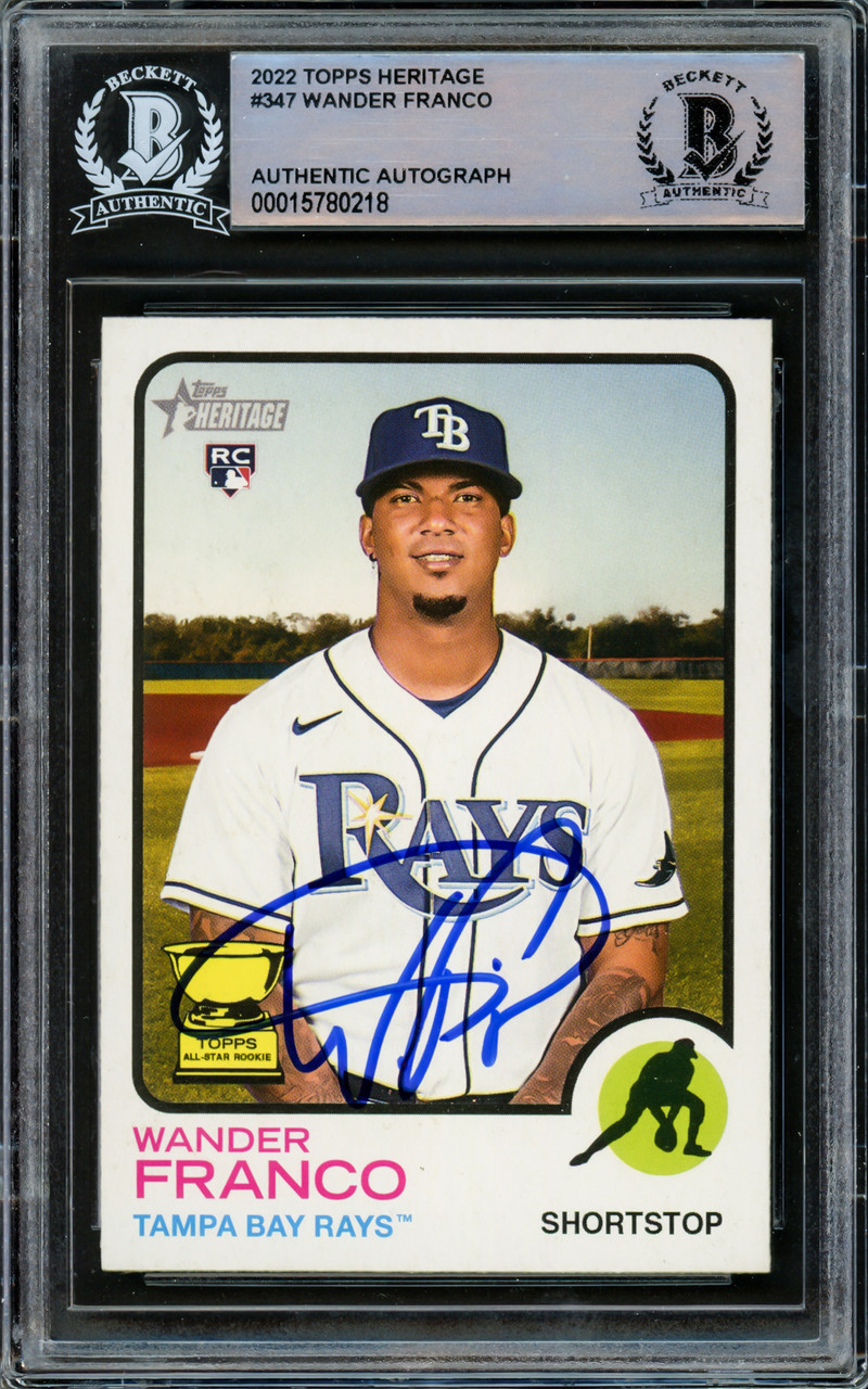 Wander Franco Autographed 2022 Topps Update Rookie Card #US42 Tampa Bay  Rays Beckett BAS #15500199