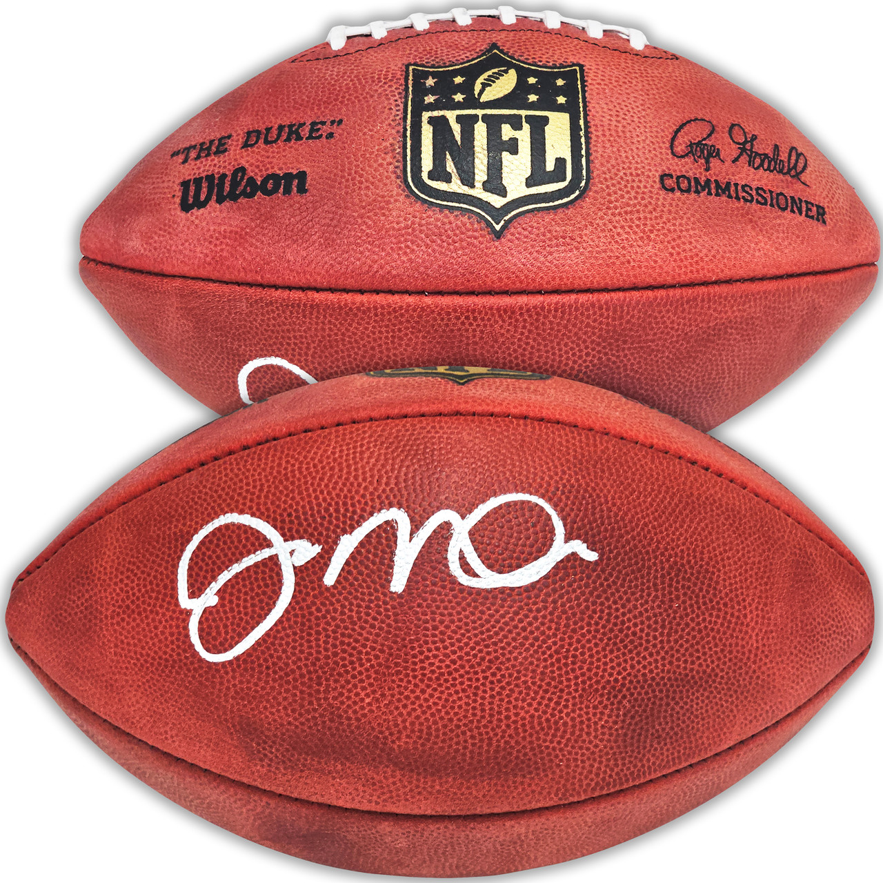 Joe Montana Autographed Official NFL Leather Gold Shield Football