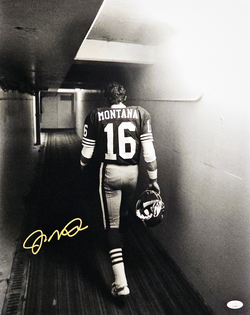Joe Montana Autographed 16x20 Photo San Francisco 49ers JSA Stock