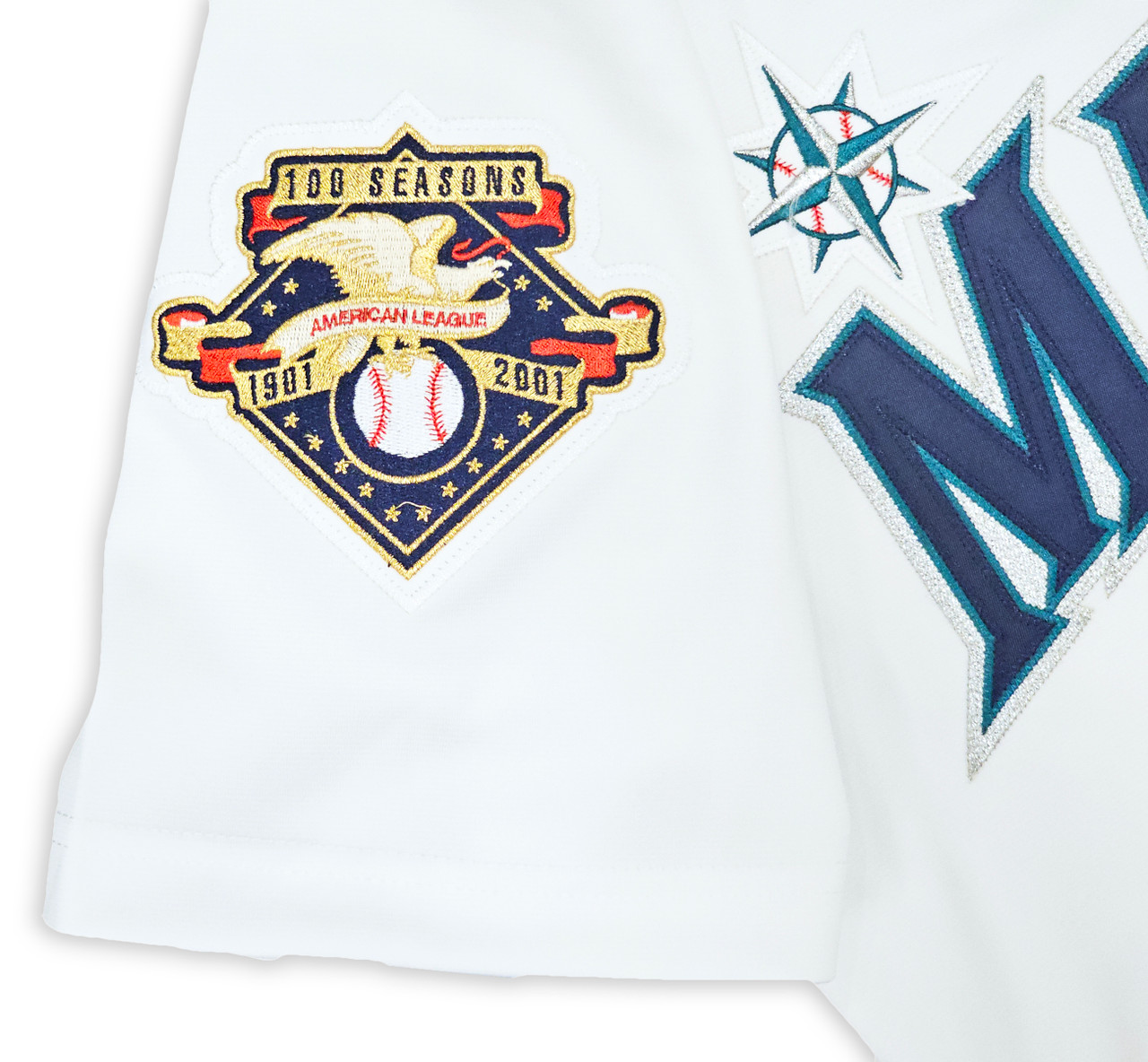Seattle Mariners Ichiro Suzuki Autographed White Authentic Mitchell & Ness  2001 All Star Patch Jersey Size 44 IS Holo Stock #217975