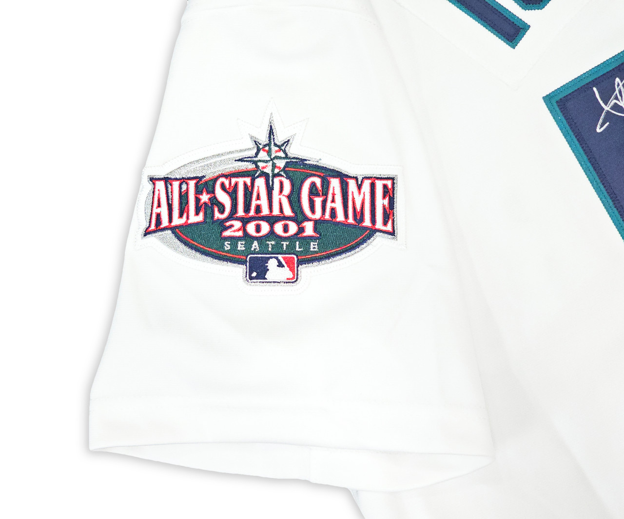 Seattle Mariners Ichiro Suzuki Autographed White Authentic Mitchell & Ness  2001 All Star Patch Jersey Size 48 IS Holo Stock #217976 - Mill Creek Sports