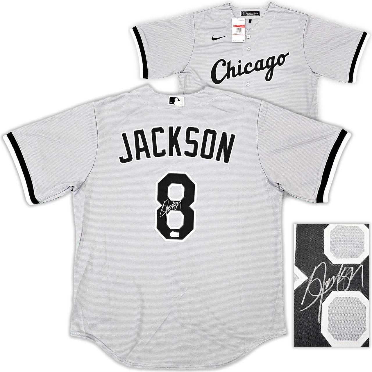 Chicago White Sox Bo Jackson Autographed Gray Nike Jersey Size L Beckett  BAS Witness Stock #218038 - Mill Creek Sports