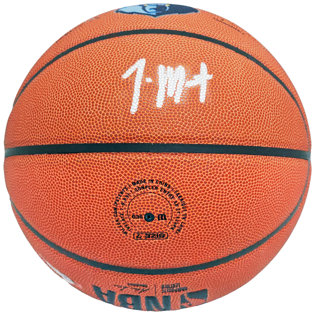 Ja Morant Autographed Composite Leather Memphis Grizzlies Logo