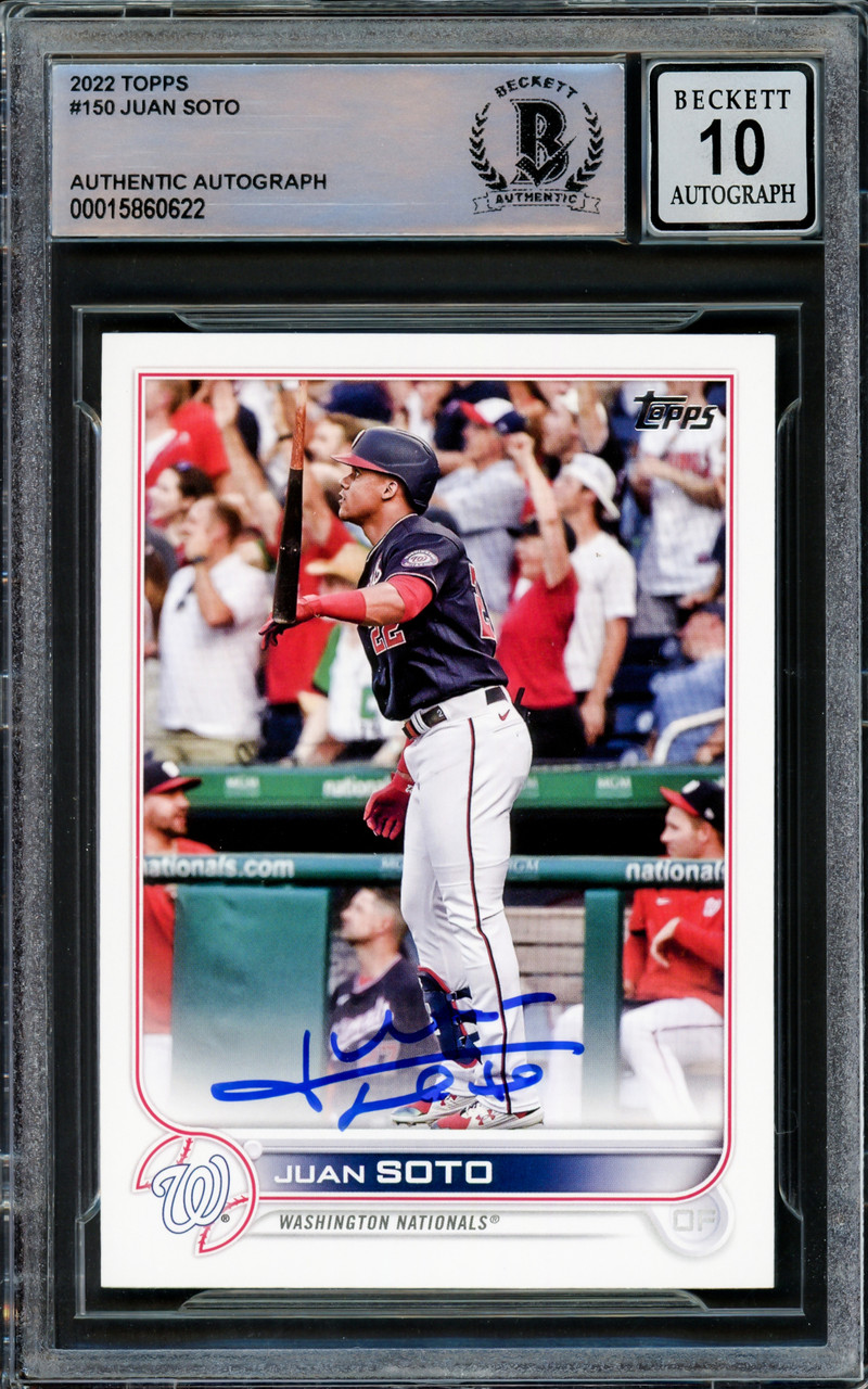 Juan Soto Autographed 2022 Topps Opening Day Card #150 Washington Nationals  Beckett BAS #15781737 - Mill Creek Sports